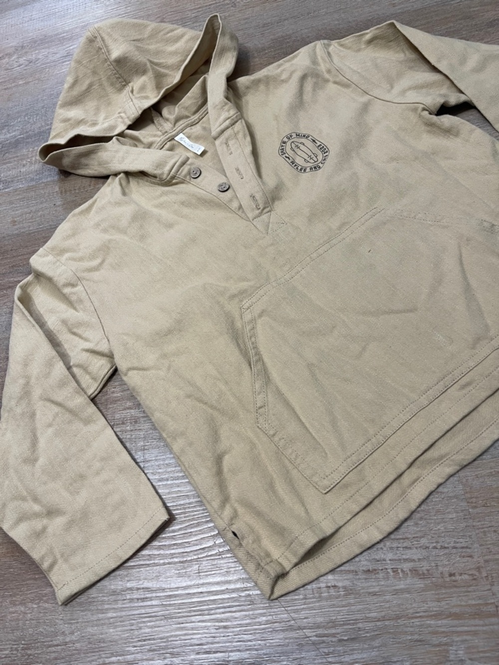 Rylee + Cru Beige Hooded Pullover Sweatshirt - Picture 2 of 6